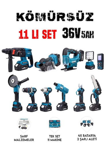 Chelikbei EEA458 Akülü 11'li Set