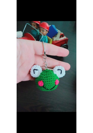 Dukakidstoys Amigurumi Minik Kurbağa Anahtarlık Aksesuar Hediyelk