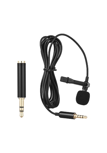 Springsun Mikrofon Andoer Ey-510a Mini Taşınabilir Klipsli Yaka Yaka Kondansatör Mikrofonu Kablolu Mikrofon