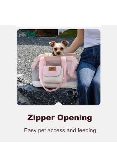Moveevo Taşınabilir Kedi Köpek Taşıyıcı Çanta - Nefes Alabilir, Dayanıklı Oxford Kumaş, Geniş Kapasiteli Omuz Çantası, Çizilmeye/kirlenmeye Direçli