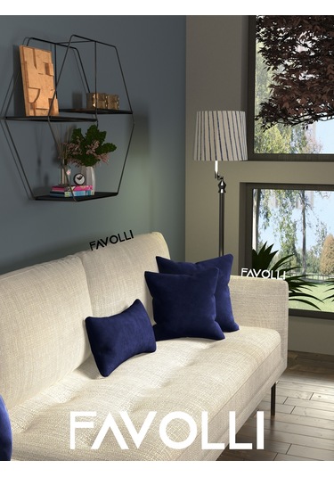 Br Favolli Kadife Dokulu Karanlık Mavi Kırlent Kılıfı Dream Serisi Punch Için Uygun Gizli Fermuar Karanlık Mavi