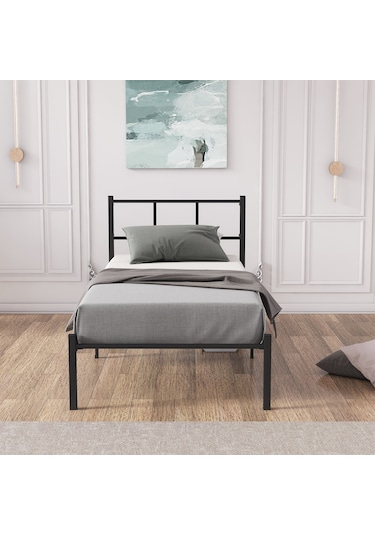 Cemre Metal Karyola 90 x 190 CM Siyah