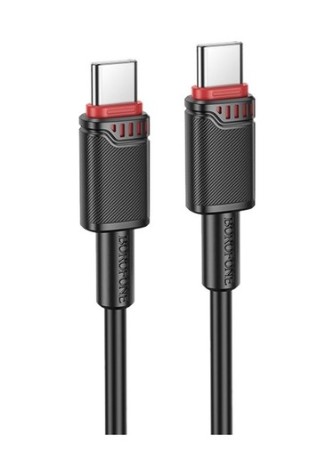 Borofone Bx110 Beneficio Pd60w Tip-c Tip-c Hızlı Şarj Veri Kablosu, Uzunluk: 1m Siyah