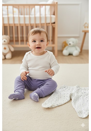 Hellobaby 2li Lila Pantolon Seti