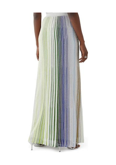 Missoni Payetli Maxi Etek Yeşil Çok Renkli