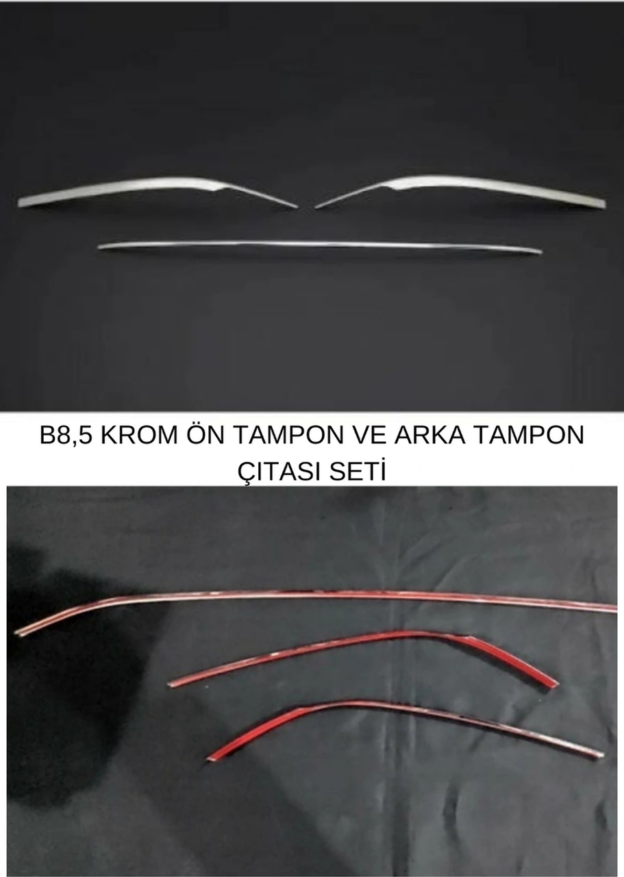 Ueskrom Vw Passat B8,5 Krom Ön Tampon Çıtası Ve Arka Tampon Çıtası Set