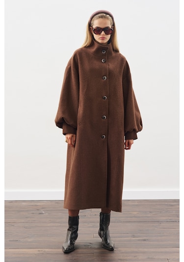 Gaıa Geniş Kaban Kahverengi Kahverengi