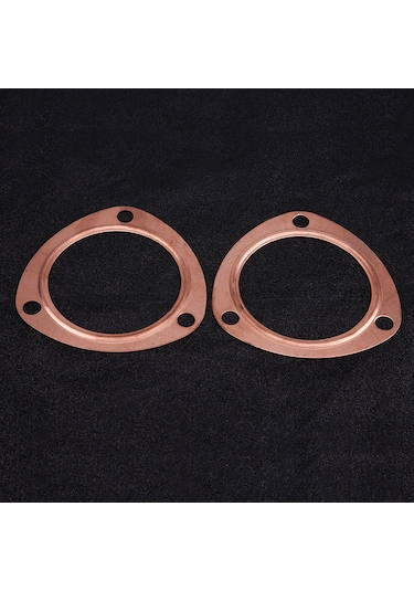 Xiyyadms 2 Adet Bakır 3" Egzos Topak Bağlantı Zimmesi - Sbc Bbc 302 350 454 383 İçin Dayanıklı, Yeniden Kullanılabilir, Direkt Değişim