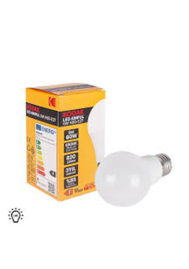 100 Adet Kodak Led Ampul 9 W Sarı Işık 3000k - Gün Işığı