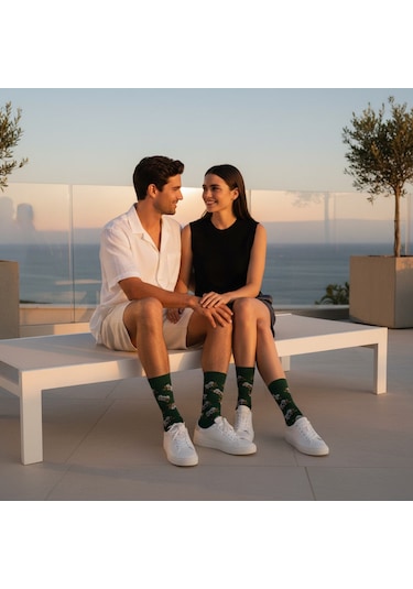 Gost Liria Koala Socks Desenli Unisex Soket Çorap Yeşil