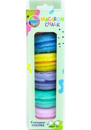 6 Lı Renkli Yumuşak Macaron Tebeşir Seti
