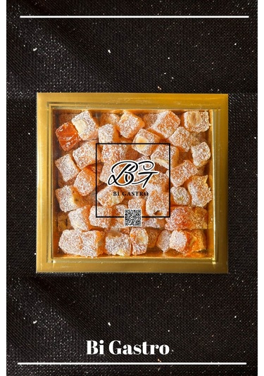 Portakallı Fındıklı Çifte Kavrulmuş Kuş Lokumu - Türk Lokumu - 400 Gr