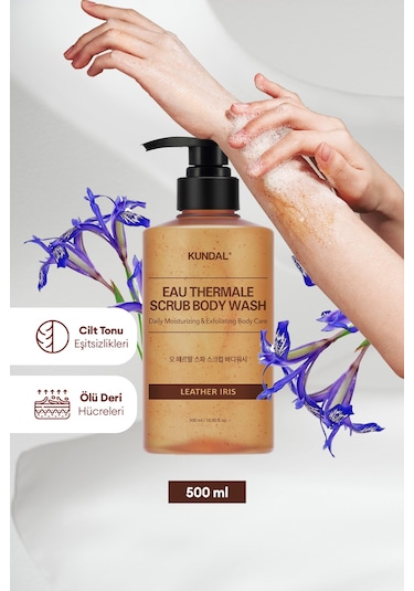 Kundal Eau Thermale Scrub Body Wash Leather Iris Menekşe 500 ML