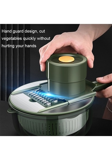 Pazly Cbtx 6'lı El Korumalı Sebze Kesici, Su Filtreli Depolama Fonksiyonlu Gri Gri