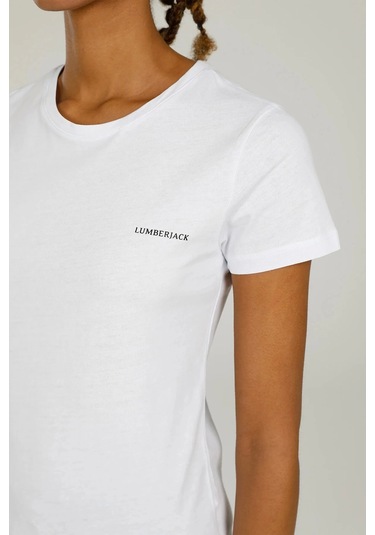 Lumberjack Ct122 0 Yaka Basic Bayan Body - Beyaz