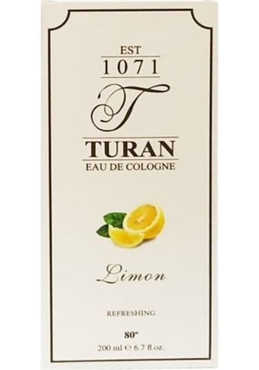 Turan 1071 80 Derece Limon Kolonyası EDC 200 ML