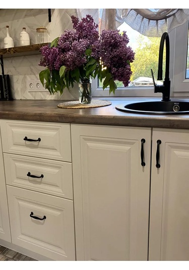 Centr Mebel'noj Furnitury Mobilya Kolları Siyah 96 Mm 4 Adet 99234060 Siyah Mat