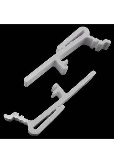 Tongxida Dikey Panjur Klipsi Destek Seti - 8 Adet Plastik Beyaz Askısı, 8 Cm Uzunluk