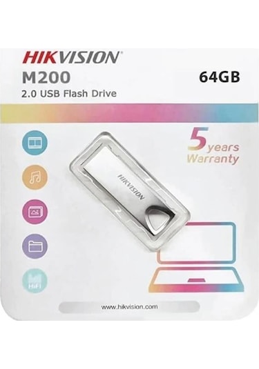 Hikvision Bellek 64gb Usb 2.0 M200/64g