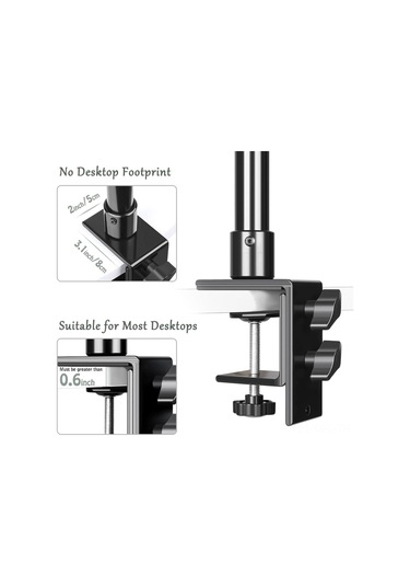 Dofolink Masaüstü Fotoğraf/videografi Ayaklığı - Yükseklik Ayarlı Alüminyum - Telefon Tutucu İle Kugulü Bir Başa