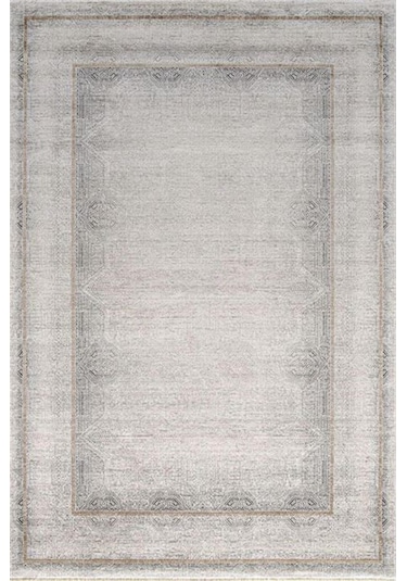 Çam Halı Elit 1504 Gri Bej Romans Halı Modern Desenli Makine Halısı