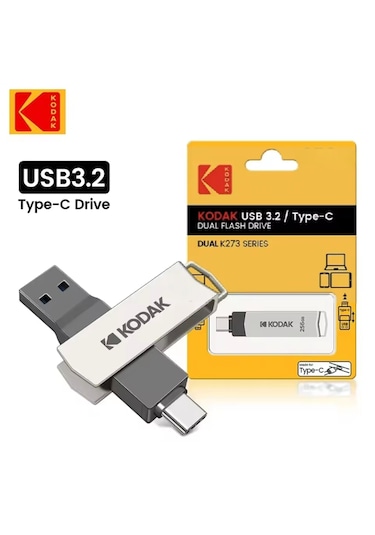 .  Kodak K273  32 GB Type-C ve Usb 3.2 Type-C Çift Giriş Otg Flash Bellek