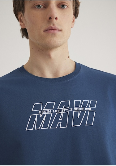 Mavi - Mavi Baskılı Lacivert Tişört 0611827-89287 Lacivert