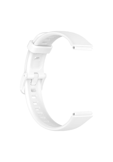 Huawei Band 7 Uyumlu Silikon Kordon Kayış Beyaz
