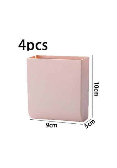 Ganzhoushop Kendinden Yapışkanlı Düzenleyici Saklama Kutusu Uzaktan Kumanda Tutucu Medya Düzenleyici Telefon Uzaktan Kumandası İçinpembe