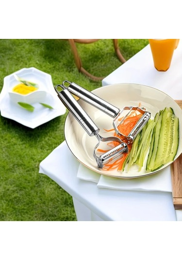 Cordial Yüksek Kalite Paslanmaz Çelik Sebze Meyve Rende Soyucu Silvery Gümüş Rengi