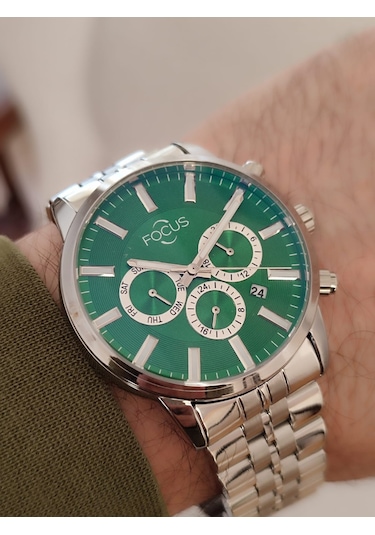 Focus Erkek Kol Saati Fonksiyonlu Çelik Kasa Takvimli 2091