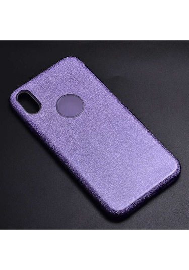 Apple Uyumlu iPhone Xs Max 6.5 Kılıf Zore Shining Silikon Mor