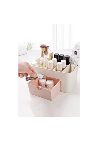 Bayev Çekmeceli Mini Organizer Toparlayıcı Düzenleyici Pembe