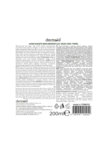 Dermokil Çay Ağacı Akne Karşıtı Tonik 200 Ml