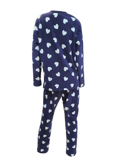 Ciciten 22314 Boydan Düğmeli Bayan Polar Pijama Takım