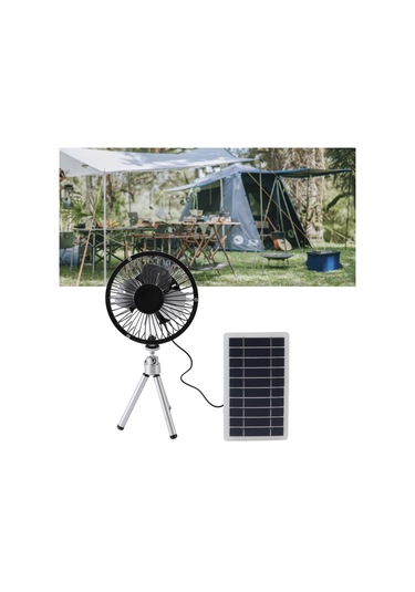 Tenfowee 10w Monokristal Silisyum Güneş Paneli + Stantlı Kompakt Fan: Sessiz Çalışma, Kolay Kurulum, Çeşitli Mekanlar İçin Ventilasyon