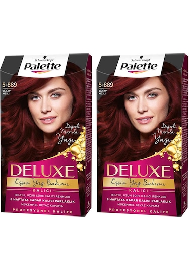 Palette Deluxe 5 - 889 Şarap Kızılı X 2 Adet Saç Boyası