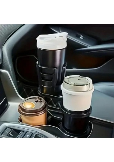 Araç İçi 360 Derece Dönen 2'li Bardaklıklı Açılarak Ayarlanabilir Bardak Tutucu Aparat Çok Renkli