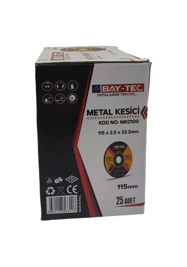 Baytec Metal Kesici Mk0100 115x2.5x22mm 25 Adet