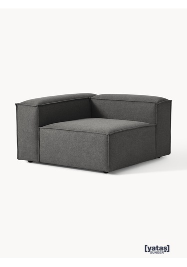 Most Mollis Köşe Modül Berjer 41 Koyu Antrasit Keten Kumaş Yumuşa Koyu Antrasit