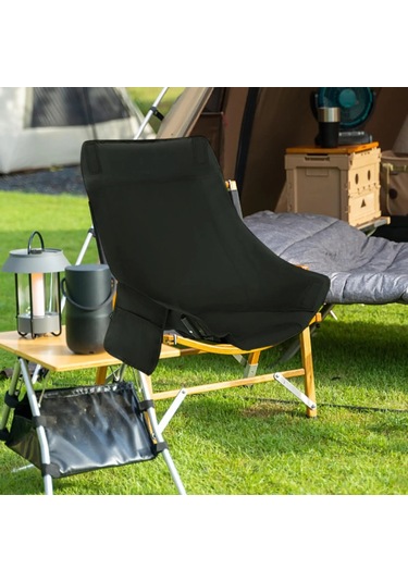 Katlanır Kamp Sandalyesi Kılıfı Taşınabilir Nefes Oxford Kumaş Beyaz