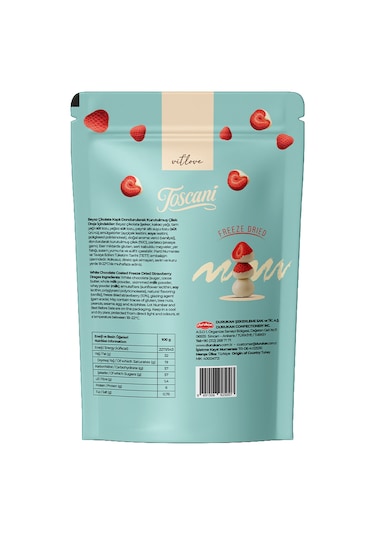 Toscanı Freeze Dondurulmus Çılek Beyaz