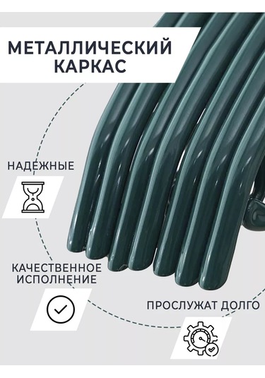 Krucok Dla Mody Kaymaz Metal Kıyafet Askıları 5 Adet 178000935 Yeşil