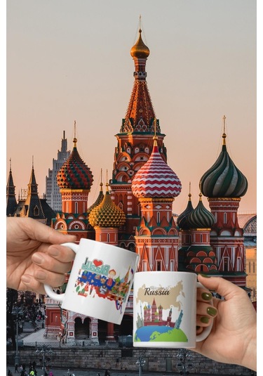 Rusya Kupa Bardak 2 Adet Seyahat Hatıra Russia Mug
