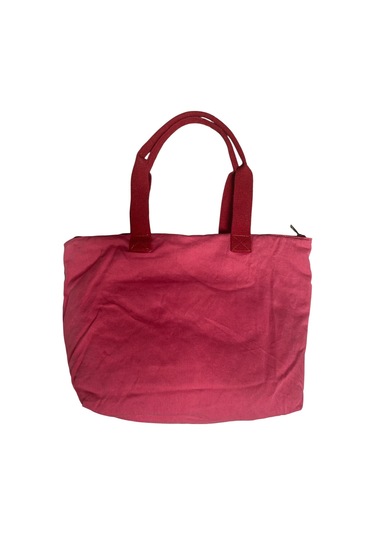 Vintage Salaş Çok Renkli Orta Boy Günlük Seyahat Gezi Omuz Çantası 36cmx34cm Kırmızı