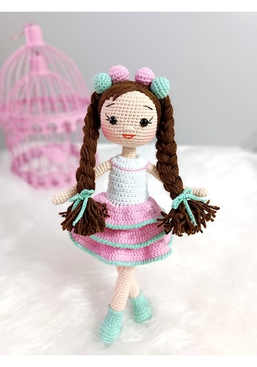 Pembe Liva Bebek Amigurumi Örgü Oyuncak