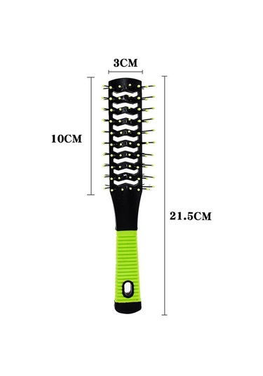 Plastik Kaburga Tarağı Çift Taraflı Tarak İç Toka Şekli Pürüzsüz Saç Tarağı İçi Boş On Sıralı Tarak Erkek Yağı Kafa Arka Saç Tarağı