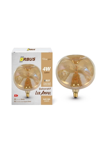 Dekoratif Led Ampul Amber 4w 320lm Apa190