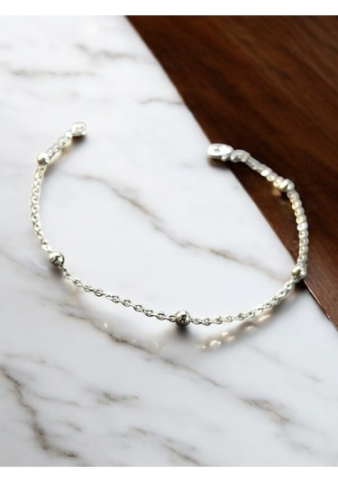 Feron Accessories Gümüş Renk Boncuklu Bileklik Gold