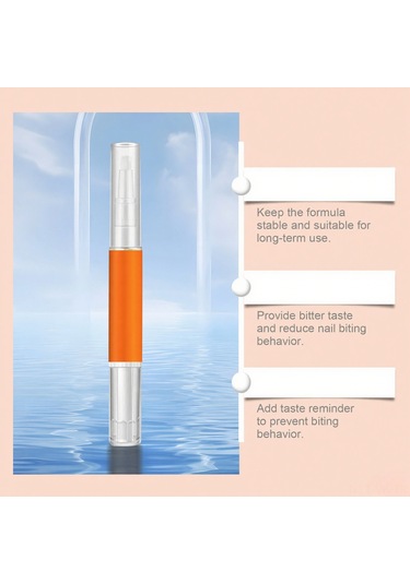 Vkemall Bebekler İçin Gıda Seviyesi Acı Bileşenli Tırnak Keme Alışkanlığı Düzeltme Kalemi - Turuncu